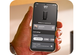 Man setup audio on mobile
