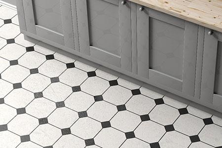Cleaning floor tiles
