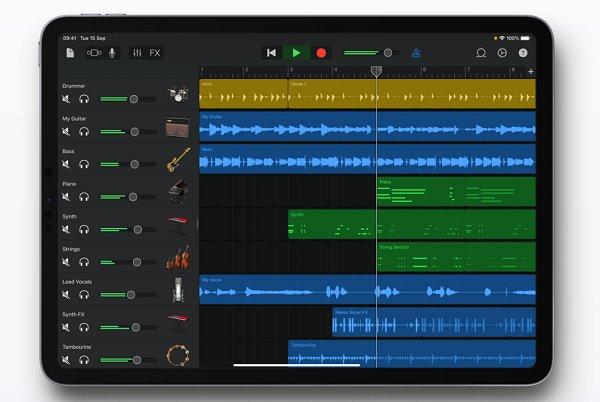 Garageband screen