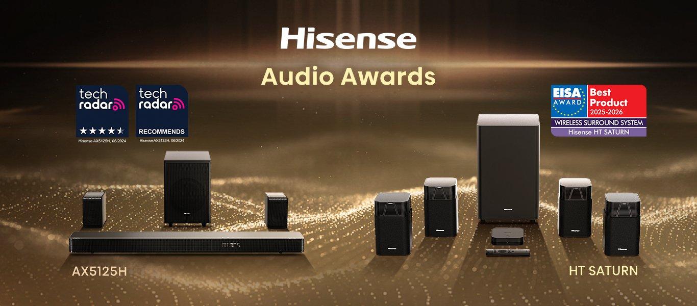 Hisense Audio Awards - tech radar recommends - EISA AWARD Best Product 2025-2026