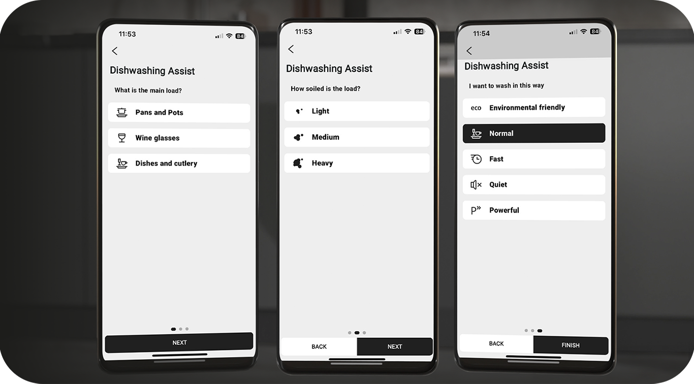 Three phones with the ConnectLife app on them