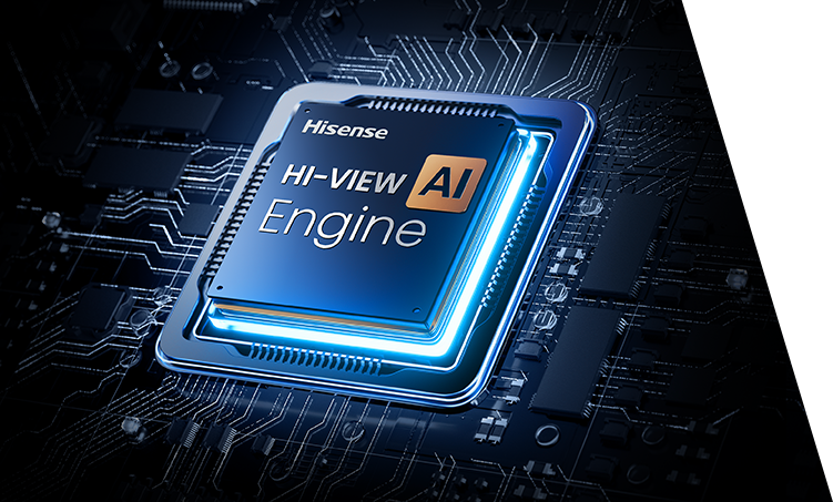 A chip with Hisense HI-VIEW AI Engine PRO written on it