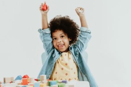 Child playing with toy