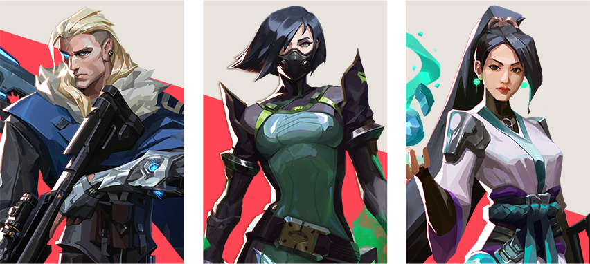 Three video game characters