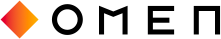 Gradient diamond icon and Omen logo