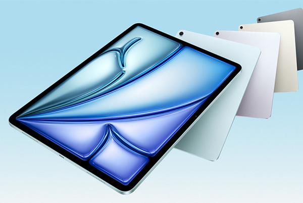 a group of ipad air tablets in different colours
