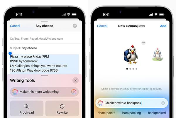 iphone 16e with apple intelligence features on screen
