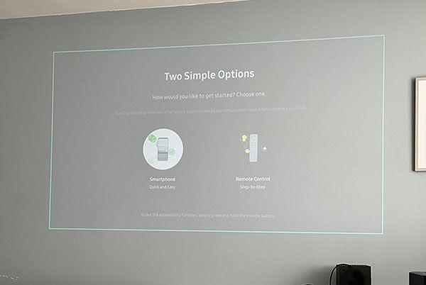 Freestyle projector screen image