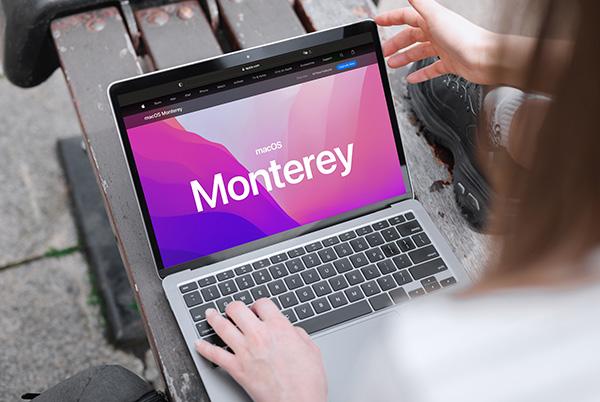 macOS versions monterey laptop screen