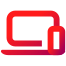 A laptop and phone icon