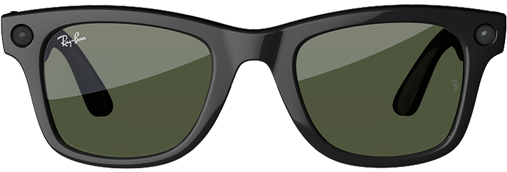 A pair of Ray-Ban Meta (Gen 1) AI glasses