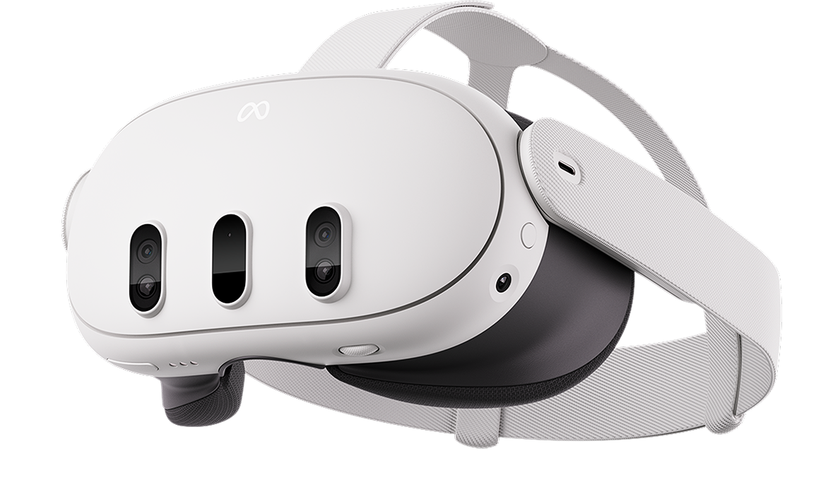 A Meta Quest 3 VR headset