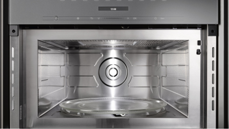 Inside a microwave