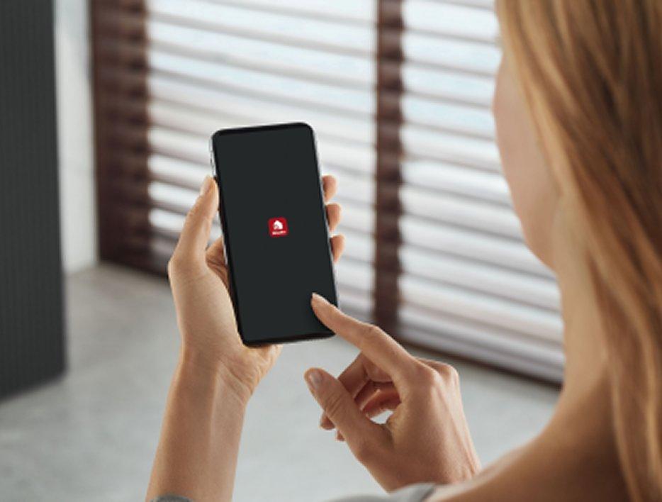 A person is holding a smart phone