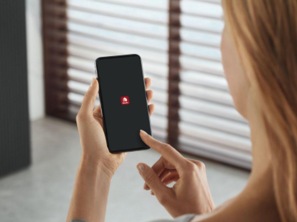 Someone holding a smart phone