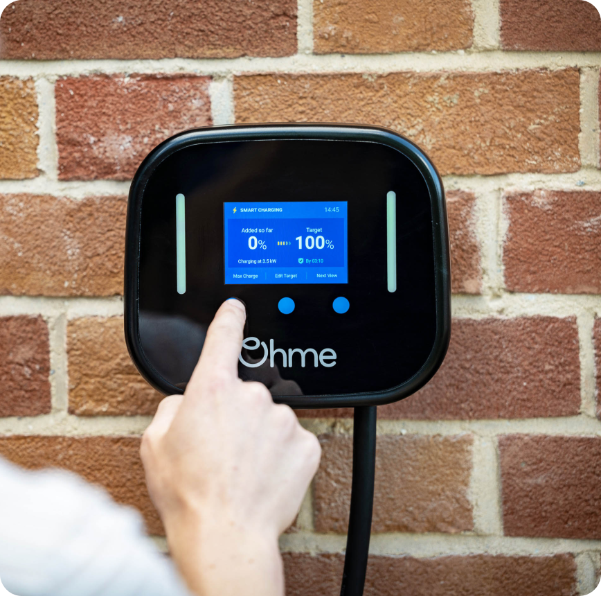 Ohme charger on wall