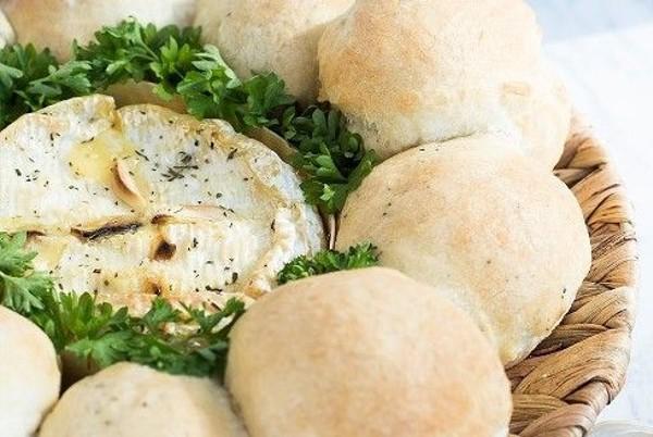 Dough balls and baked Camembert