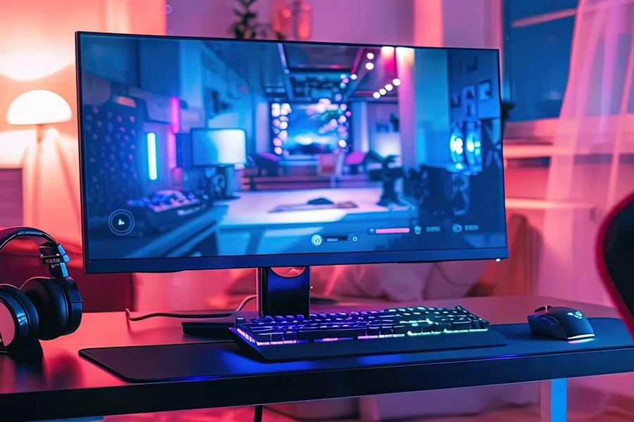 A gaming PC setup