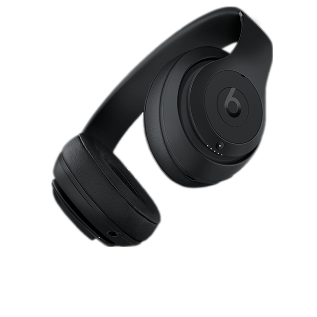 beats Studio3 Wireless headphones on a black background