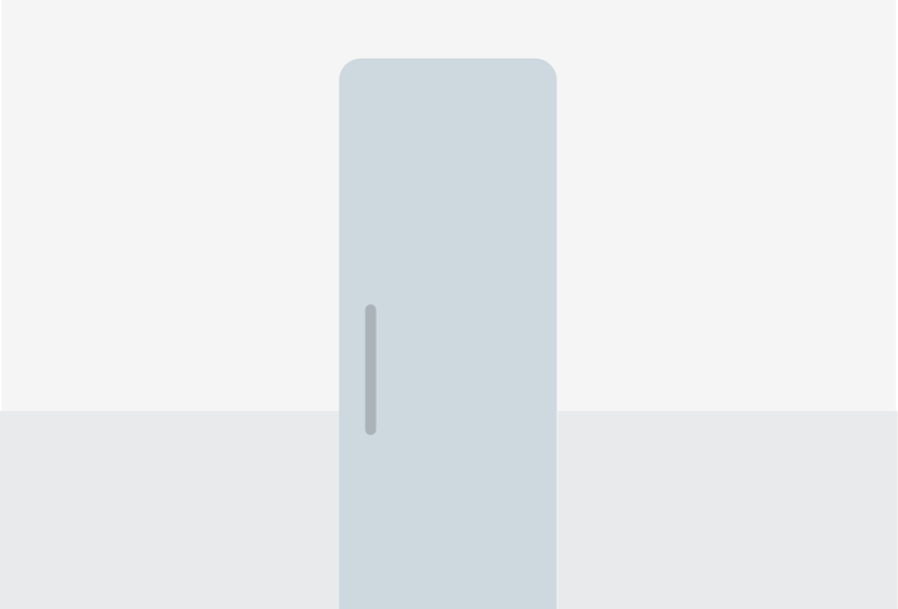 Simple illustration of an upright freezer