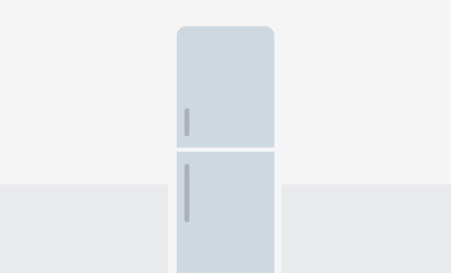 A simple illustration of a freestanding fridge freezer