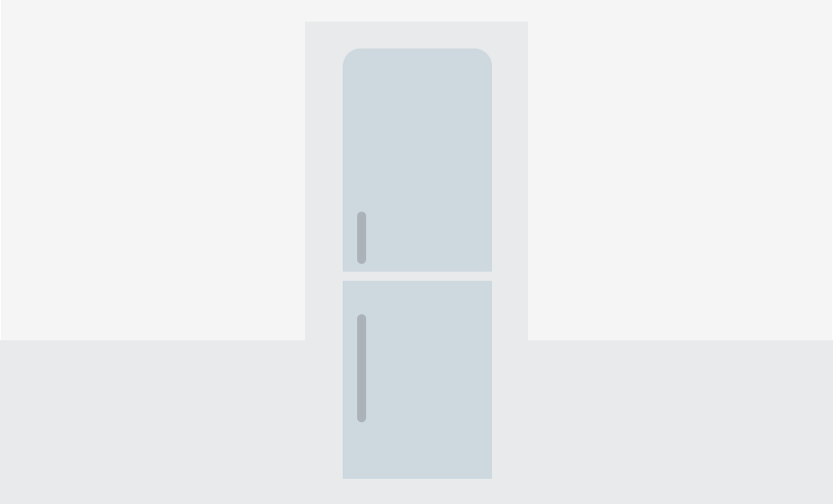 A simple illustration of an integrated fridge freezer
