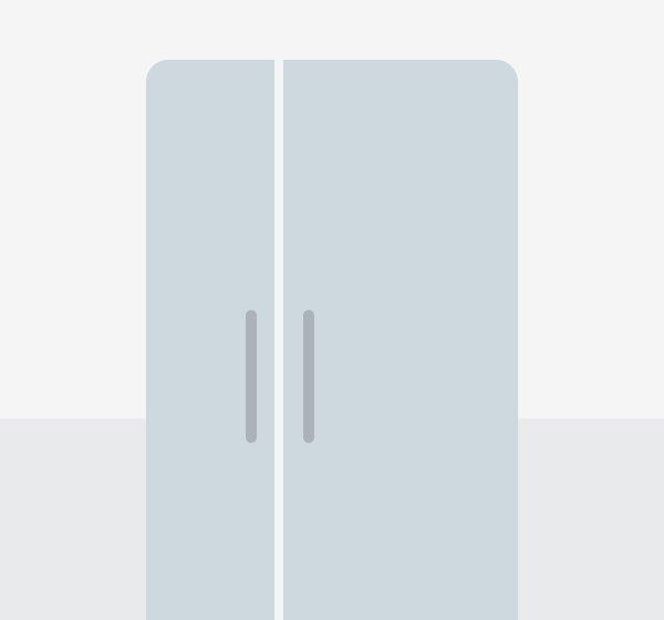 A simple illustration of an American style fridge freezer