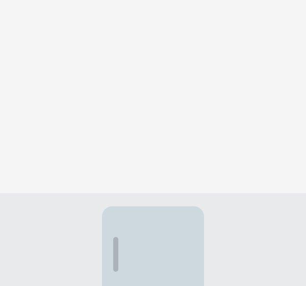 A simple illustration of an under-counter fridge freezer