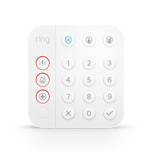 A Ring security panel on a white background