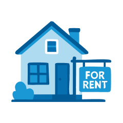 icon of a house for rent