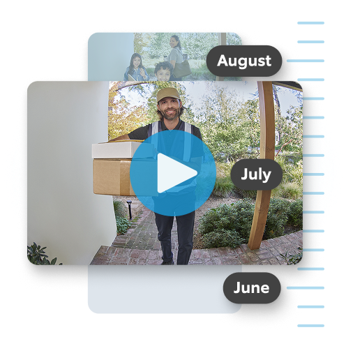 A timeline with a video on top