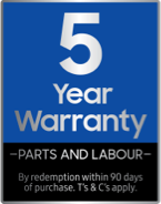 samsung 5 year warranty badge
