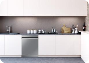 a dishwasher in the kitchen