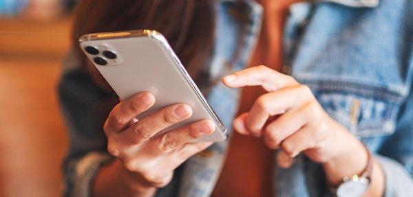 Woman holding a mobile phone