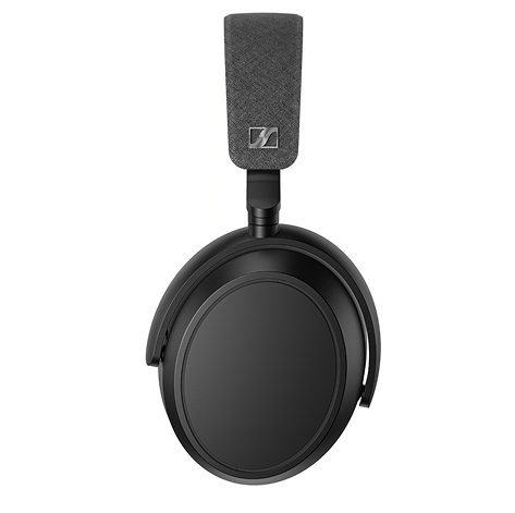 A pair of black over-ear headphones