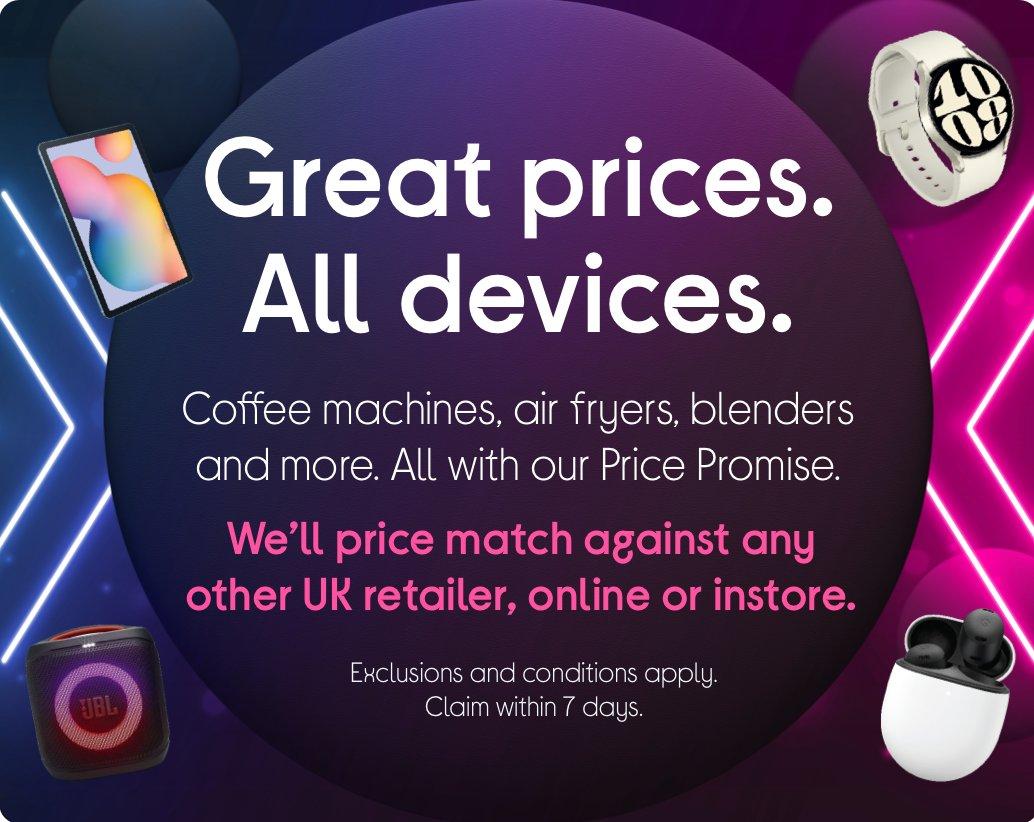 We’ll price match against any other UK retailer, online or instore.