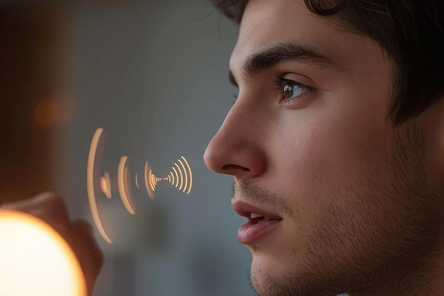 Voice-controlled devices use by men 