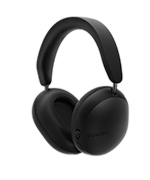 A pair of black over-ear headphones