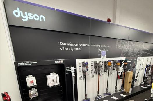 Dyson in a Currys store