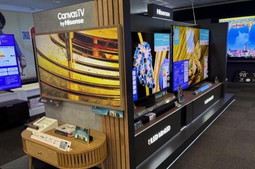 Hisense in a Currys store
