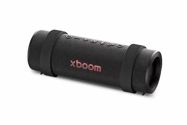 a black speaker with the word moodbox on it