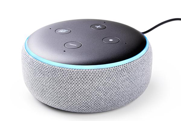 Amazon Alexa flashing blue