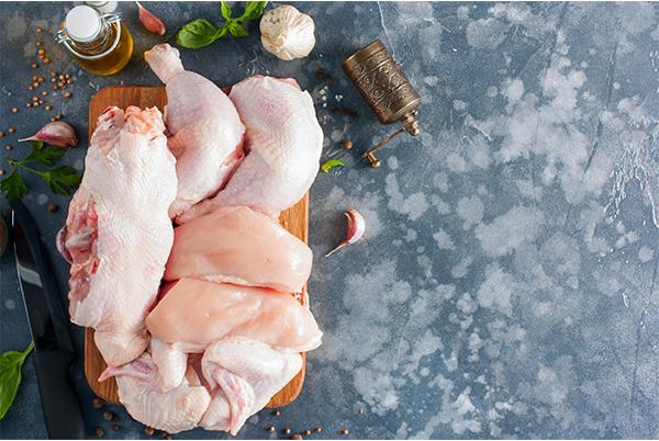 defrosting chicken pieces