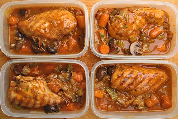 Food portions in fridge
