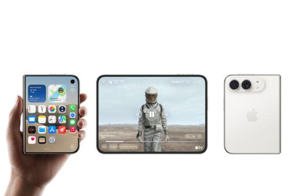 A hand holding the new Apple iPhone Duo