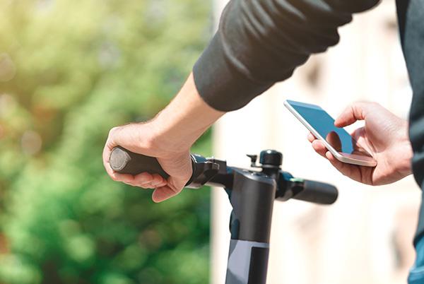E-scooter mobile app