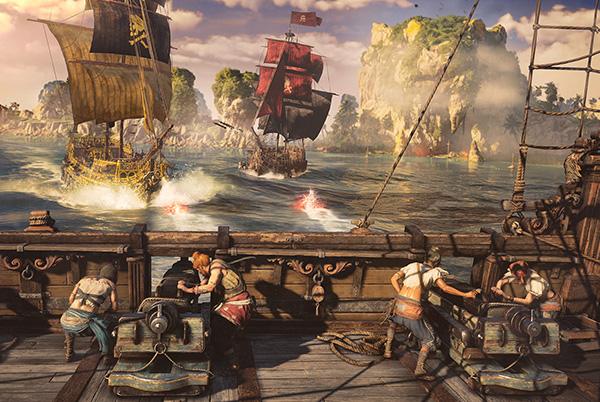 Pirate ship combat on skull and bones