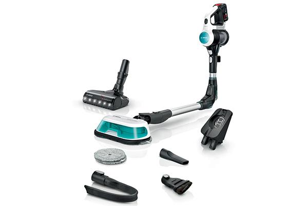 Bosch aqua 7 vacuum cleaner with various attachments and accessories