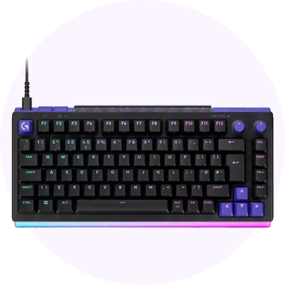 Keyboard with multicoloured lights
