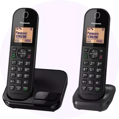 Landline telephone with online headset jack